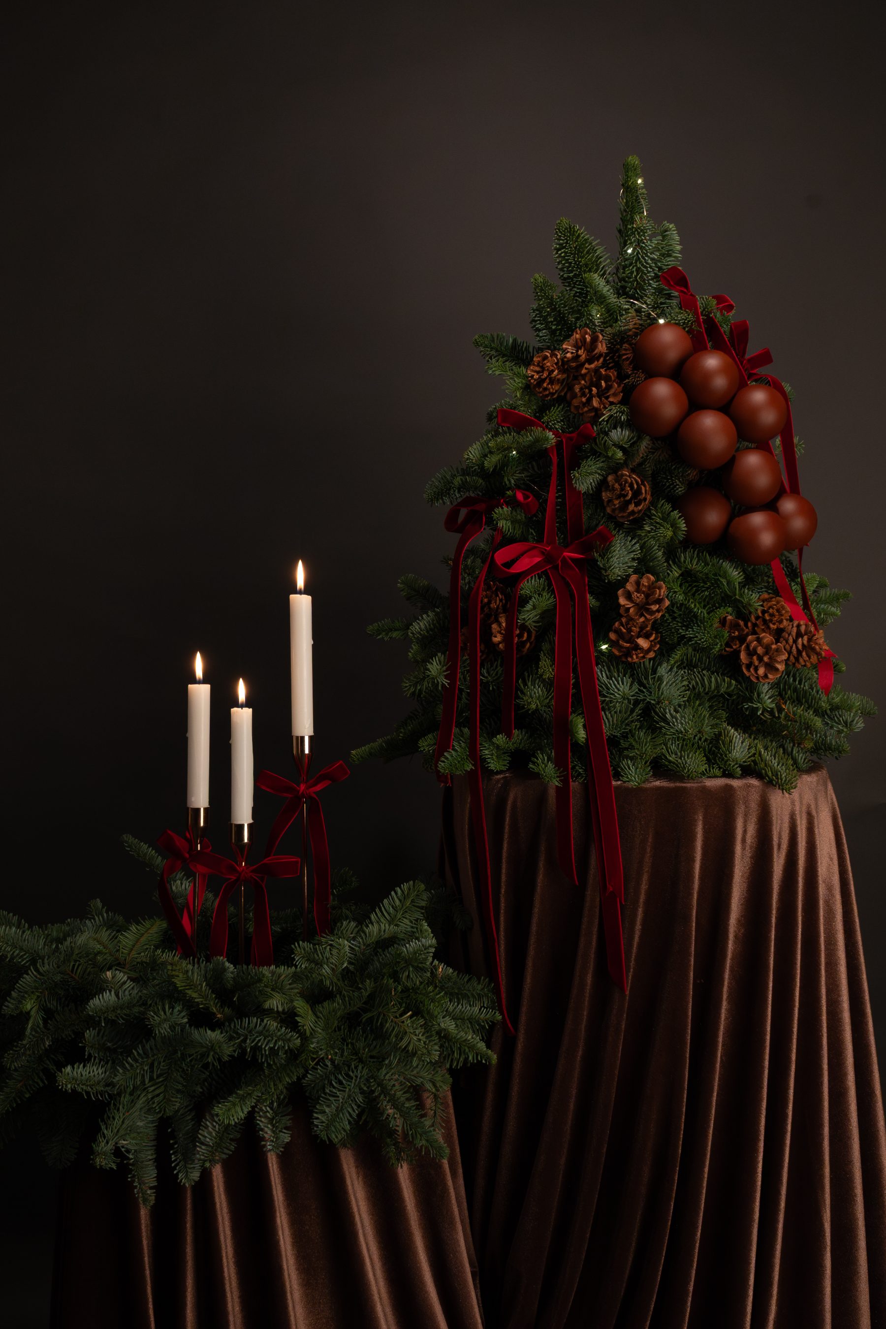 Red ribbon arrangement