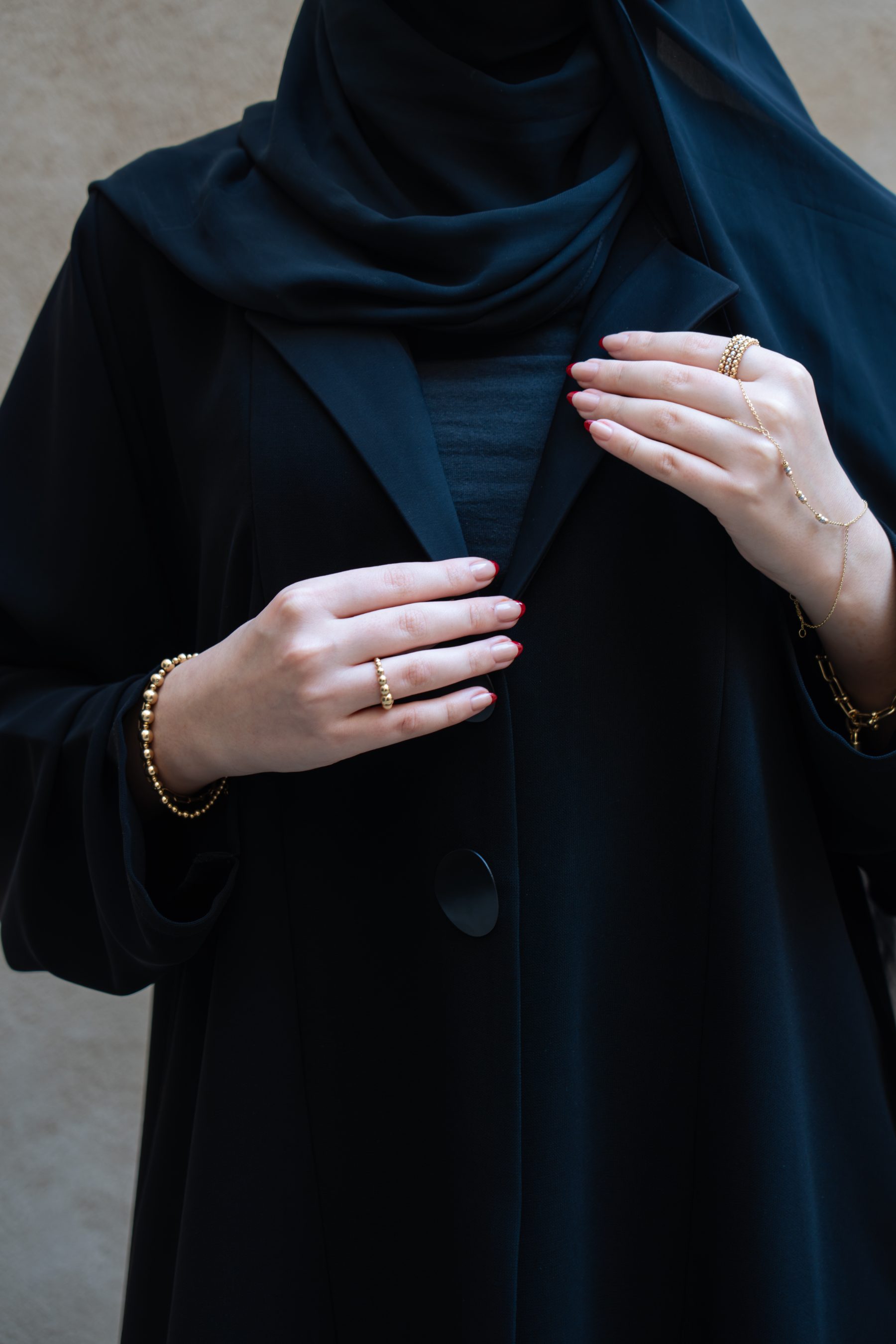 Gold bracelet detail
