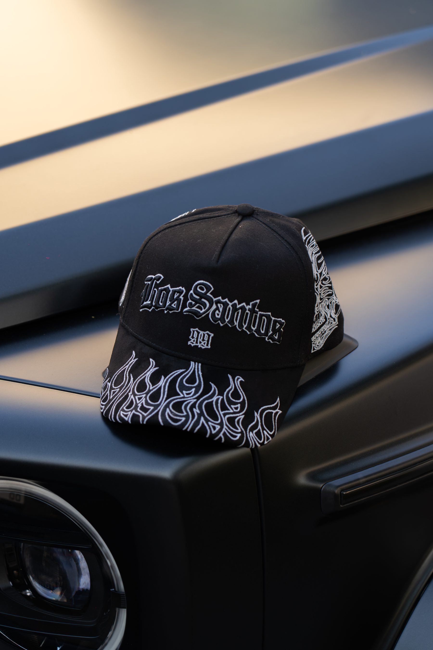 Cap on car hood
