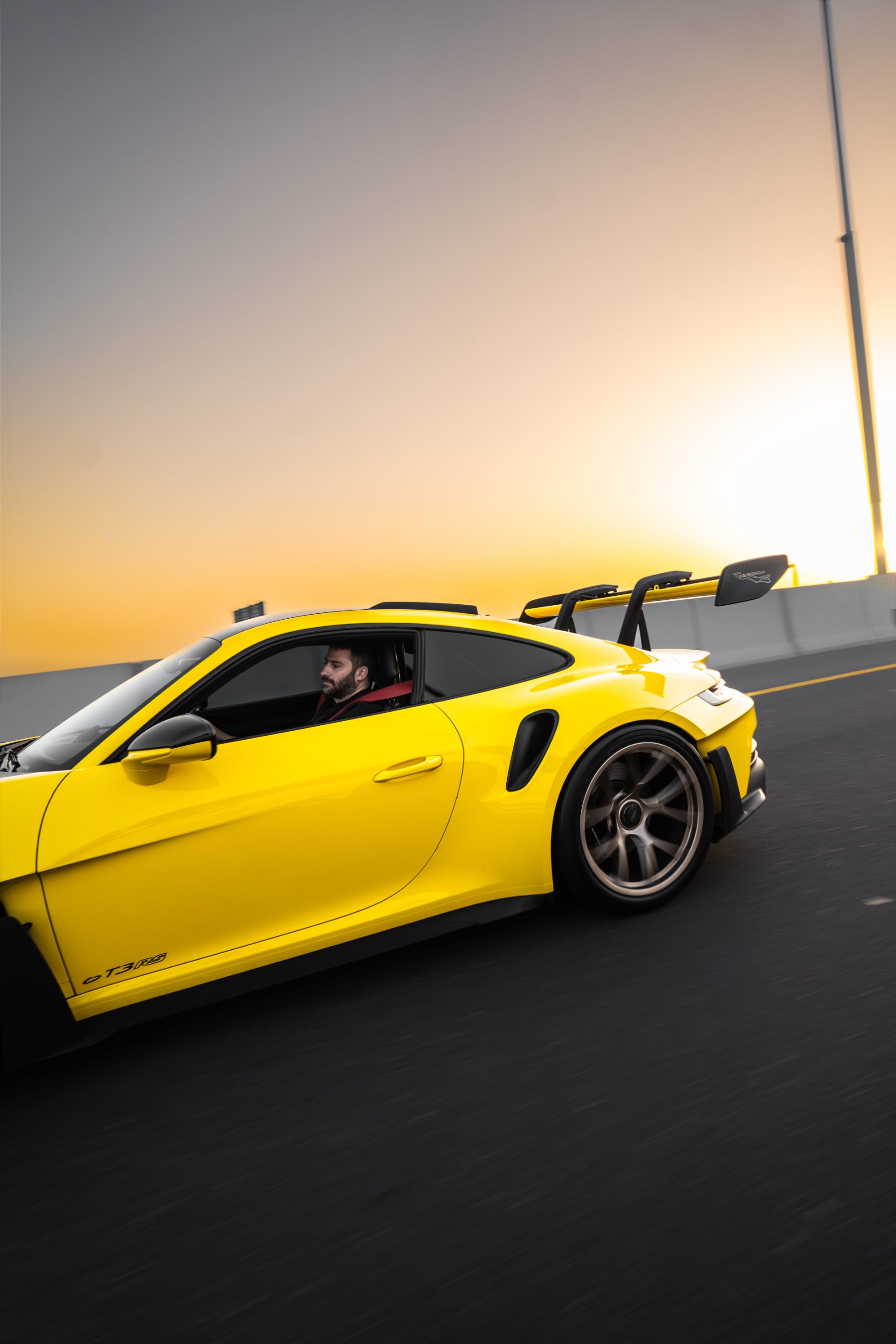 Porsche GT3 RS at golden hour