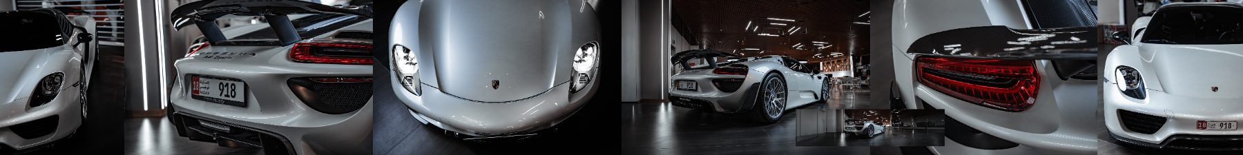 Two Porsches in garage